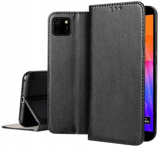 Кожен калъф Flip тефтер Magnetic Book със стойка за Honor 400 Smart / HONOR X7d - черен