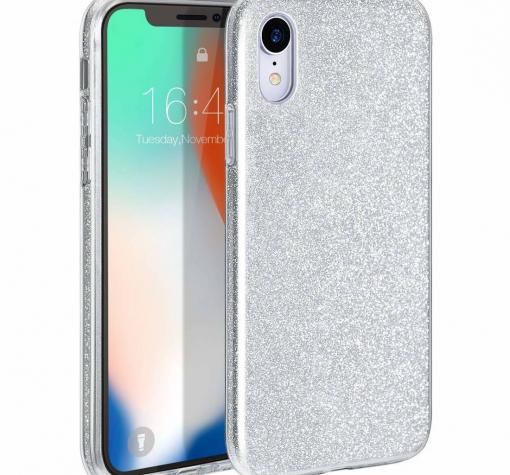 Силиконов калъф / гръб / TPU кейс за Xiaomi Redmi 9A - сребрист / брокат