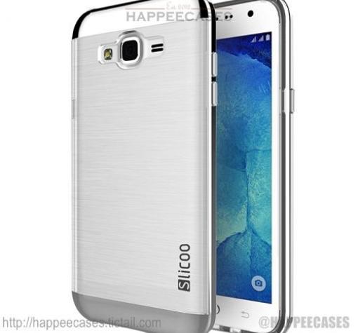 Луксозен силиконов гръб Slicoo Hybrid за Samsung Galaxy J7 / Samsung J7 - сребрист / прозрачен
