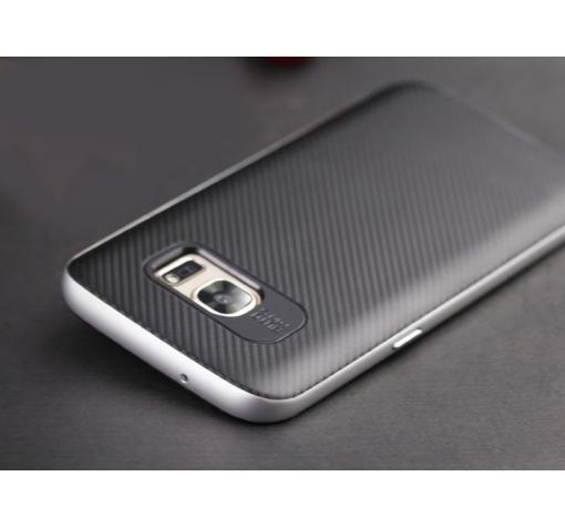 Силиконов гръб SPIGEN SGP Neo Hybrid за Samsung Galaxy S7 Edge G935 - черен / сребрист кант