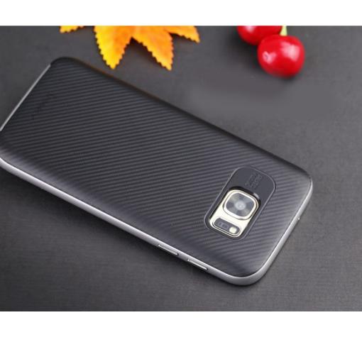 Силиконов гръб SPIGEN SGP Neo Hybrid за Samsung Galaxy S7 Edge G935 - черен / сребрист кант — снимка 2