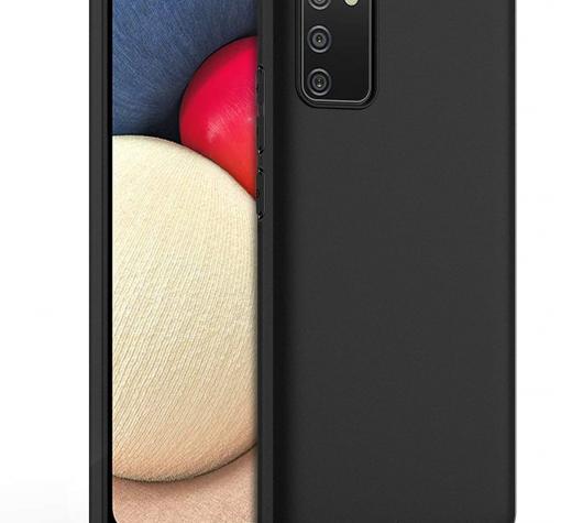 Силиконов калъф / гръб / TPU за Samsung Galaxy A03s - черен / мат