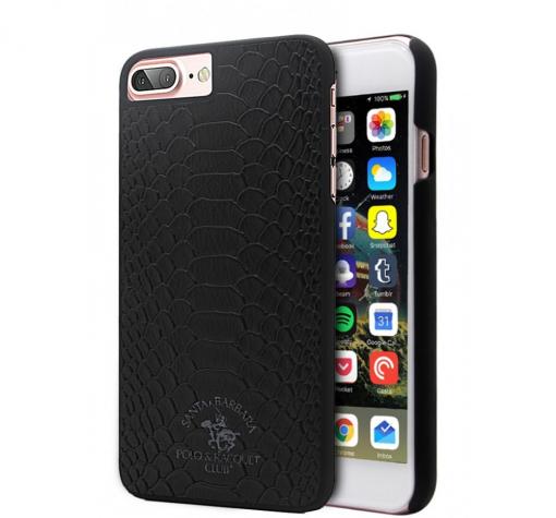 Луксозен твърд гръб със силиконова кант за Apple iPhone 7 Plus / iPhone 8 Plus - Santa Barbara Polo Club / Black Snake