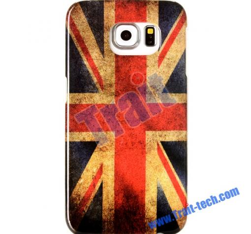 Силиконов калъф / гръб / TPU за Samsung Galaxy S6 Edge G925 - Retro British Flag — снимка 2