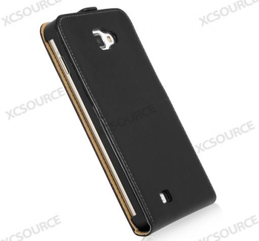 Вертикален кожен калъф със стойка Samsung Galaxy Note II / N7100 - черен — снимка 4