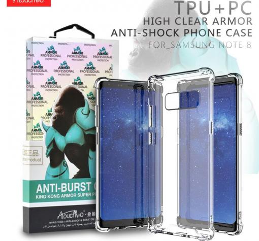 Луксозен силиконов калъф / гръб / TPU King Kong Anti-Burst Case за Samsung Galaxy Note 8 N950 - прозрачен — снимка 3