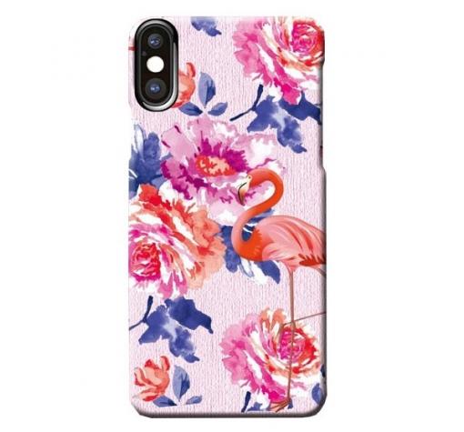 Силиконов калъф / гръб / TPU LUXO за Apple iPhone XS Max - цветя / розово фламинго — снимка 2