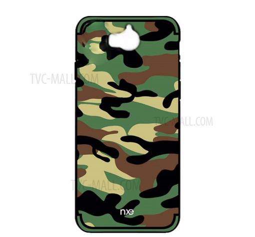 Силиконов калъф / гръб / TPU NXE Design за Huawei Y5 2017 / Y6 2017 - камуфлаж / зелен