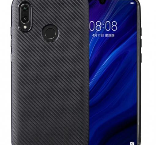 Силиконов калъф / гръб / TPU за Huawei Y6 2019 / Honor 8A / Huawei Y6S - черен / карбон