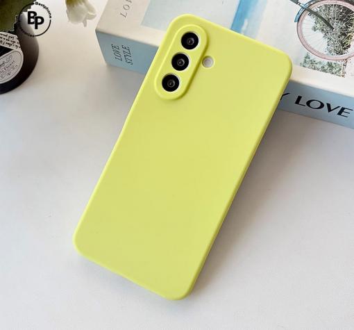 Силиконов калъф / гръб / кейс за Samsung A16 Yellow - жълт кейс със защита за камерата
