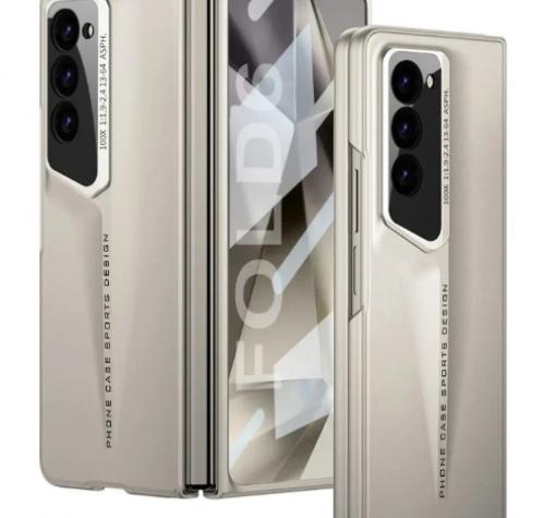 Луксозен калъф Sports Design с твърд гръб за Samsung Galaxy Z Fold 6 - златист