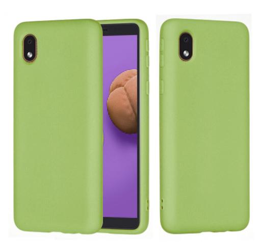 Луксозен силиконов калъф / гръб / Nano TPU за Samsung Galaxy A01 - зелен