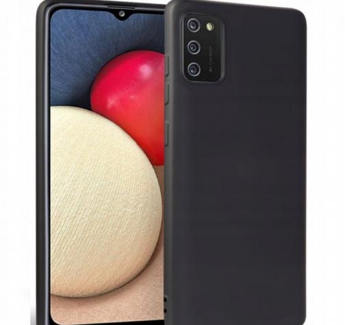 Силиконов калъф / гръб / TPU за Samsung Galaxy A02s - черен / мат
