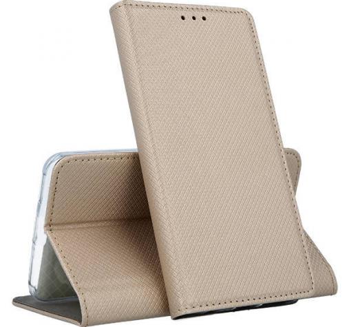 Кожен калъф Flip тефтер Magnet Book със стойка за Samsung Galaxy A16 - златист