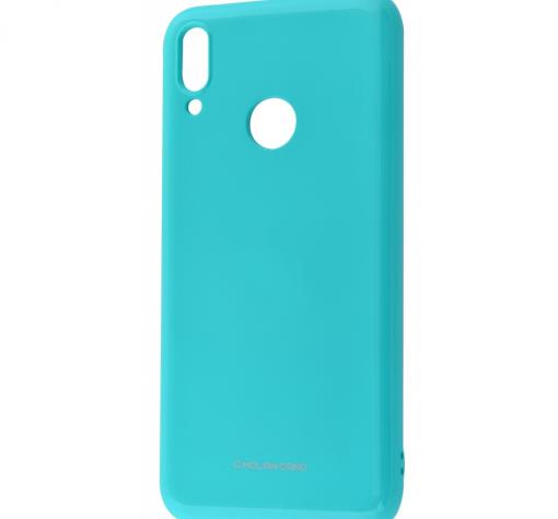 Силиконов калъф / гръб / TPU MOLAN CANO Jelly Case за Huawei P Smart Z / Y9 Prime 2019 - мента / брокат