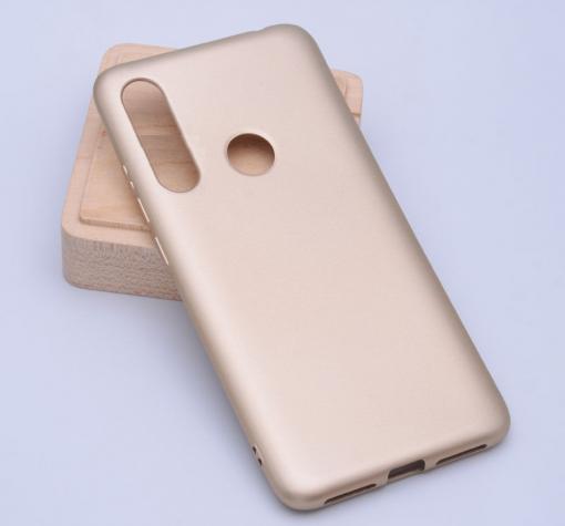 Силиконов калъф / гръб / TPU за Samsung Galaxy A30 - златист / мат