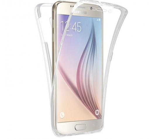 Силиконов калъф / гръб / TPU 360° за Samsung Galaxy J3 2017 J330 - прозрачен / 2 части / лице и гръб
