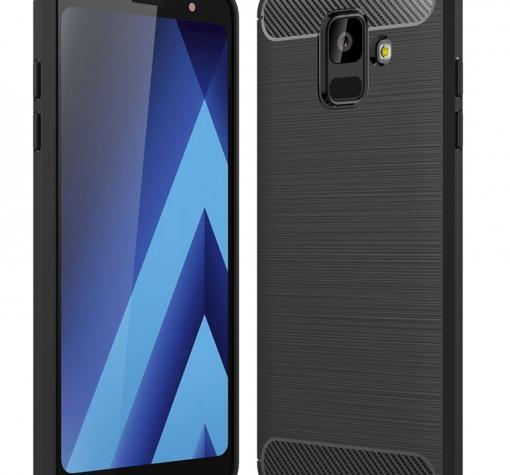 Силиконов калъф / гръб / TPU за Samsung Galaxy A6 2018 A600F - черен / carbon