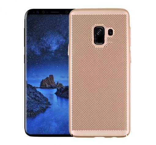 Луксозен твърд гръб за Samsung Galaxy A6 2018 A600F - златист / Grid
