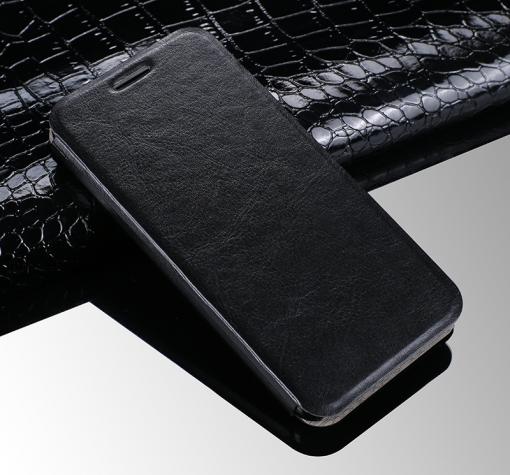 Луксозен кожен калъф Flip тефтер със стойка за Samsung Galaxy A6 Plus 2018 - черен