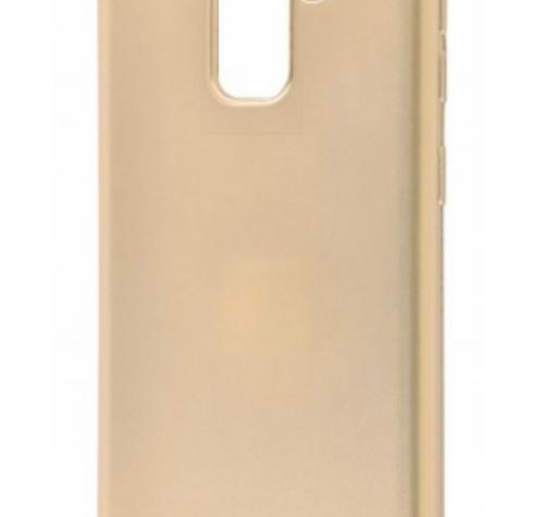 Силиконов калъф / гръб / TPU MOLAN CANO Jelly Case за Samsung Galaxy A6 Plus 2018 - златист / брокат