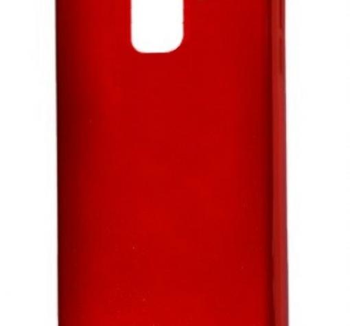 Силиконов калъф / гръб / TPU MOLAN CANO Jelly Case за Samsung Galaxy A6 Plus 2018 - червен / брокат