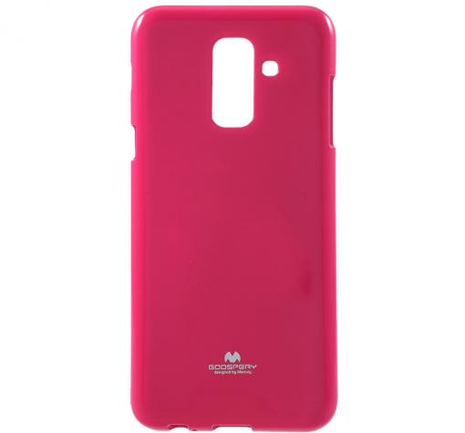 Луксозен силиконов калъф / гръб / TPU Mercury GOOSPERY Jelly Case за Samsung Galaxy A6 Plus 2018 - розов
