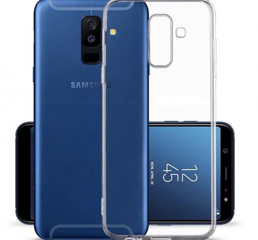 Ултра тънък силиконов калъф / гръб / TPU Ultra Thin за Samsung Galaxy A6 Plus 2018 - прозрачен