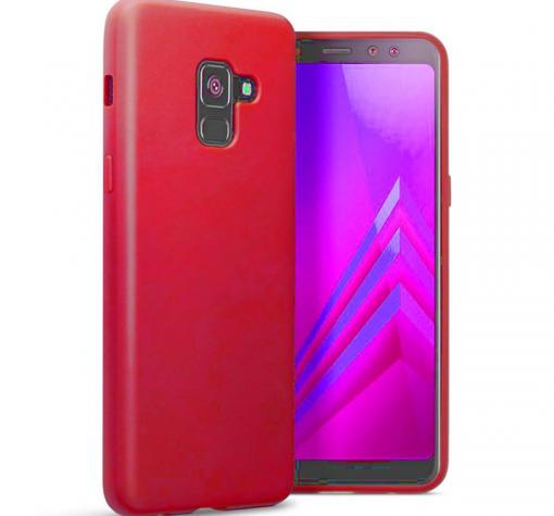 Силиконов калъф / гръб / TPU за Samsung Galaxy A8 2018 A530F - червен