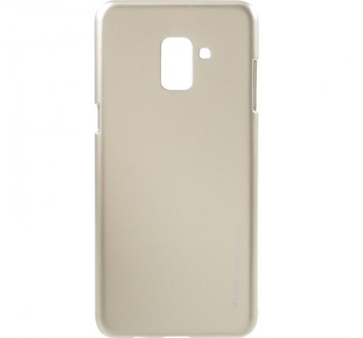 Луксозен силиконов калъф / гръб / TPU MERCURY i-Jelly Case Metallic Finish за Samsung Galaxy A8 2018 A530F - златист