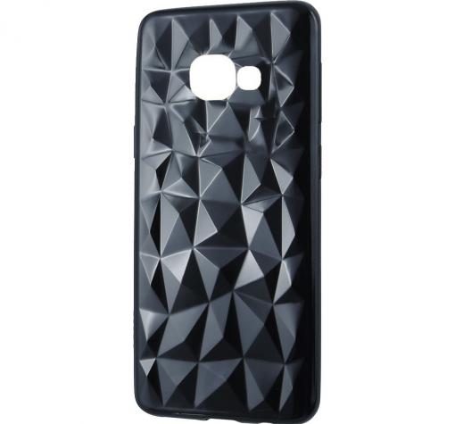 Луксозен силиконов калъф / гръб / TPU за Samsung Galaxy J4 Plus 2018 - призма / черен