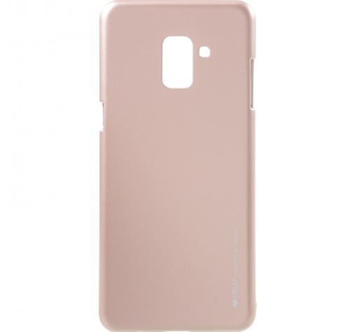 Луксозен силиконов калъф / гръб / TPU MERCURY i-Jelly Case Metallic Finish за Samsung Galaxy A8 2018 A530F - Rose Gold