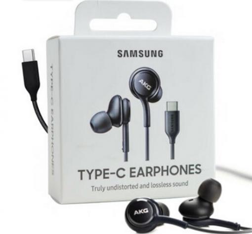 Оригинални стерео слушалки AKG / handsfree / за Samsung Galaxy A57 Type-C - черни — снимка 3