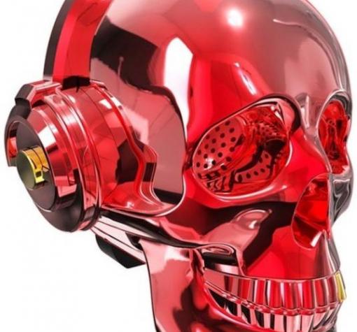 Bluetooth тонколона Skull Head / Skull Head Bluetooth Wireless Stereo Speaker - червена — снимка 2