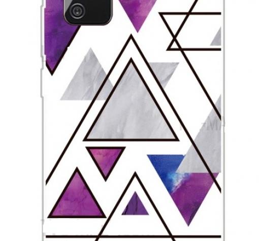 Луксозен силиконов калъф / гръб / TPU Marble за Samsung Galaxy A31 - бял с лилаво / Cosmo