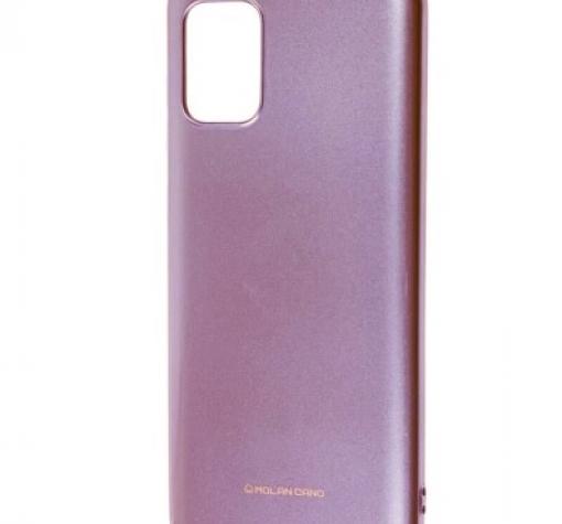 Силиконов калъф / гръб / TPU MOLAN CANO Jelly Case за Samsung Galaxy S10 Lite A91 - светло розов / гланц / брокат