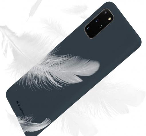 Луксозен силиконов калъф / гръб / TPU Mercury GOOSPERY Soft Jelly Case за Samsung Galaxy S20 - тъмно син — снимка 2