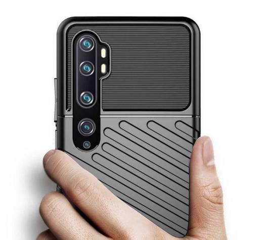 Луксозен силиконов калъф / гръб / TPU Bozzy Rugged за Xiaomi Mi Note 10 / Note 10 Pro - черен — снимка 3