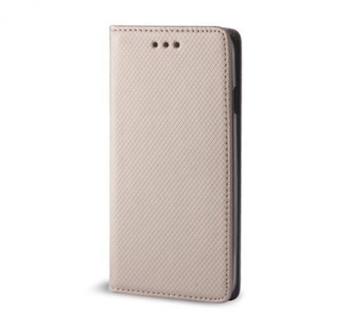 Кожен калъф Flip тефтер Flexi bSmart Magnetic Book със стойка за Samsung Galaxy A02s - златист