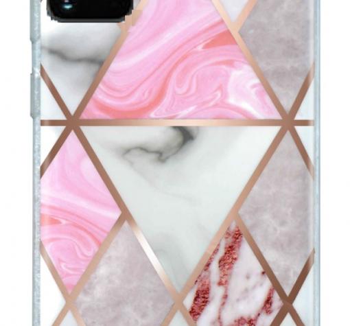 Луксозен силиконов калъф / гръб / TPU Glometric Marble за Samsung Galaxy A71 - сив