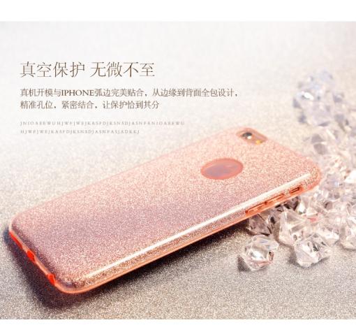 Оригинален гръб REMAX Glitter Series за Apple iPhone 6 / iPhone 6S - розов / брокат — снимка 2