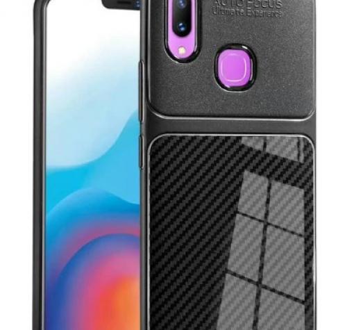 Луксозен силиконов калъф / гръб / TPU за Huawei P Smart Plus - черен / Shine carbon