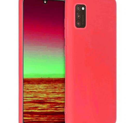 Силиконов калъф / гръб / TPU за Samsung Galaxy A71 - светло червен / мат