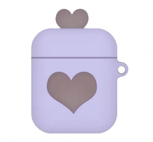 Силиконов калъф за AirPod - Purple Heart