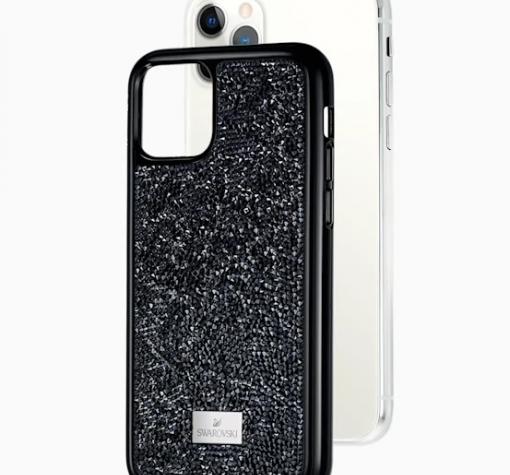 Луксозен твърд гръб Swarovski за Samsung Galaxy S20 Plus - черен / камъни — снимка 2