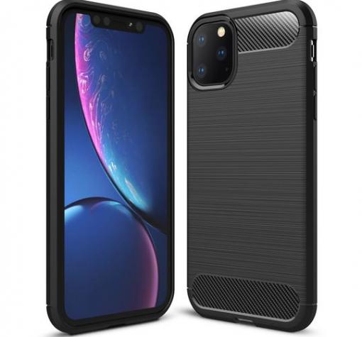 Силиконов калъф / гръб / TPU за Apple iPhone 11 6.1'' - черен / carbon