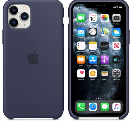 Оригинален гръб Silicone Cover за Apple iPhone 11 Pro 5.8" - тъмно син