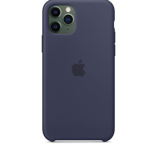Оригинален гръб Silicone Cover за Apple iPhone 11 Pro Max 6.5" - тъмно син — снимка 2