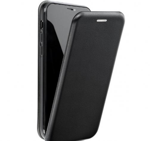 Кожен калъф Flip тефтер Flexi Elegance със силиконов гръб за Samsung Galaxy A21s  - черен