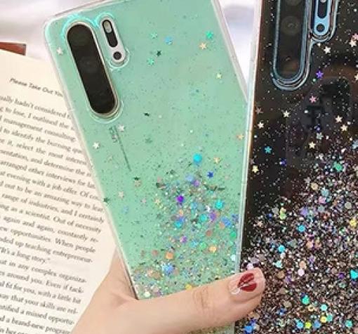 Силиконов калъф / гръб / TPU за Apple iPhone 11 6.1'' - брокат / мента